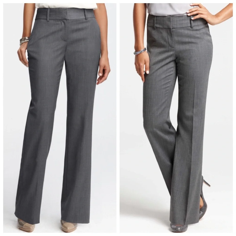 ANN TAYLOR Curvy Wide Leg Black Dress Pant Size 6 Petite NWT Formal Slacks